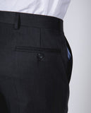 Dark Grey Classic Trousers Regular 100% Flece wool
