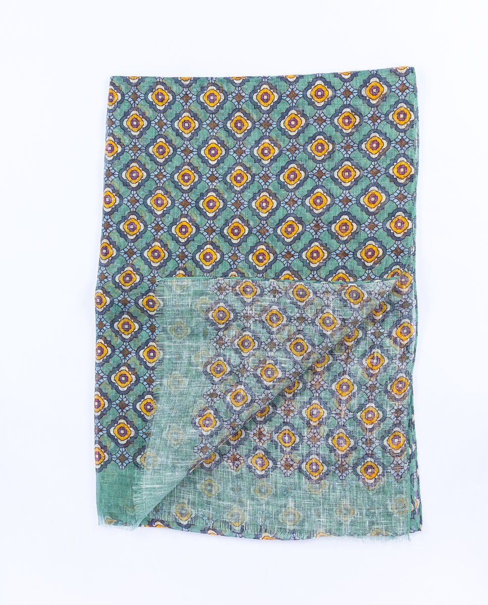 Green Scarf 100% Linen