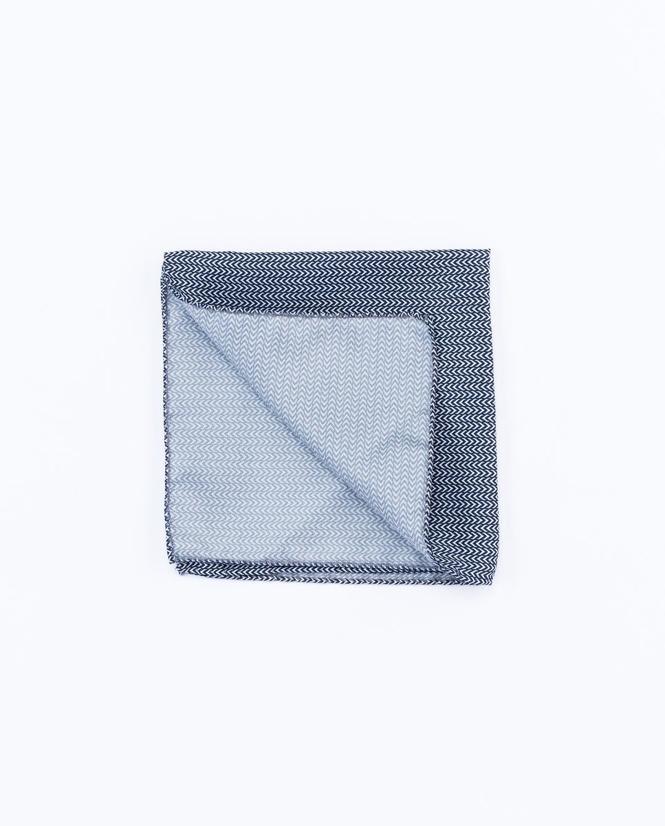 Dark Blue Pocket Squares 100% Silk