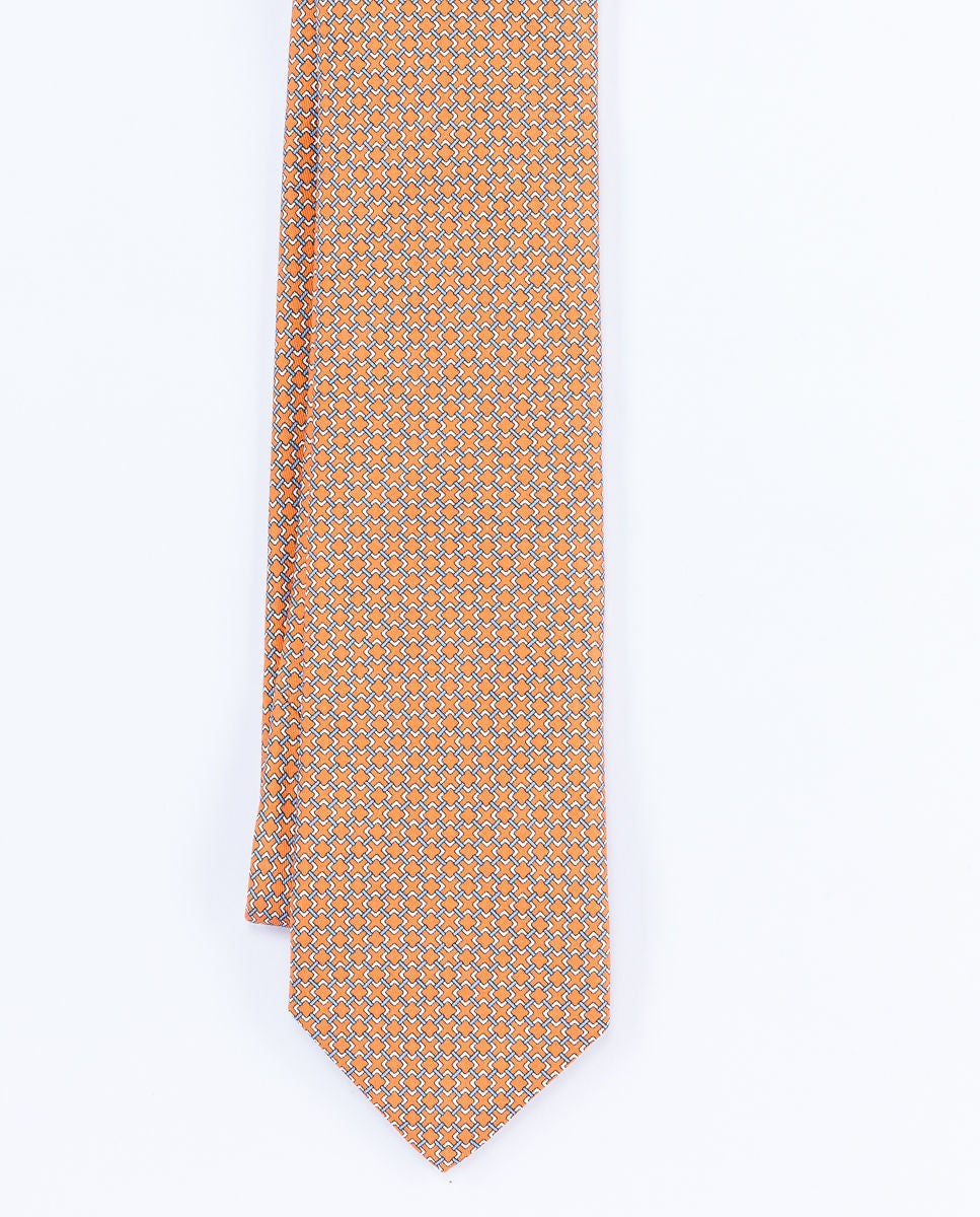 Light Orange Tie 100% Silk