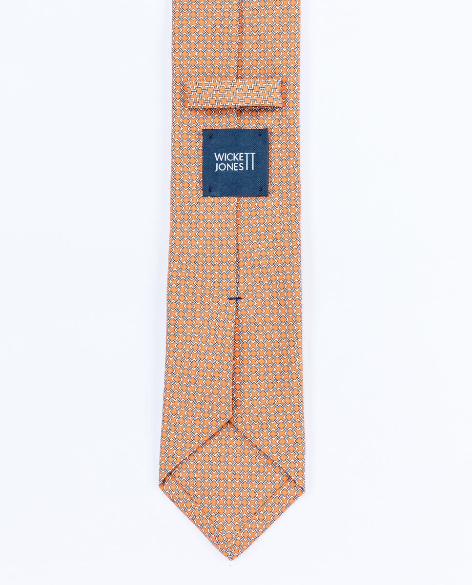 Light Orange Tie 100% Silk