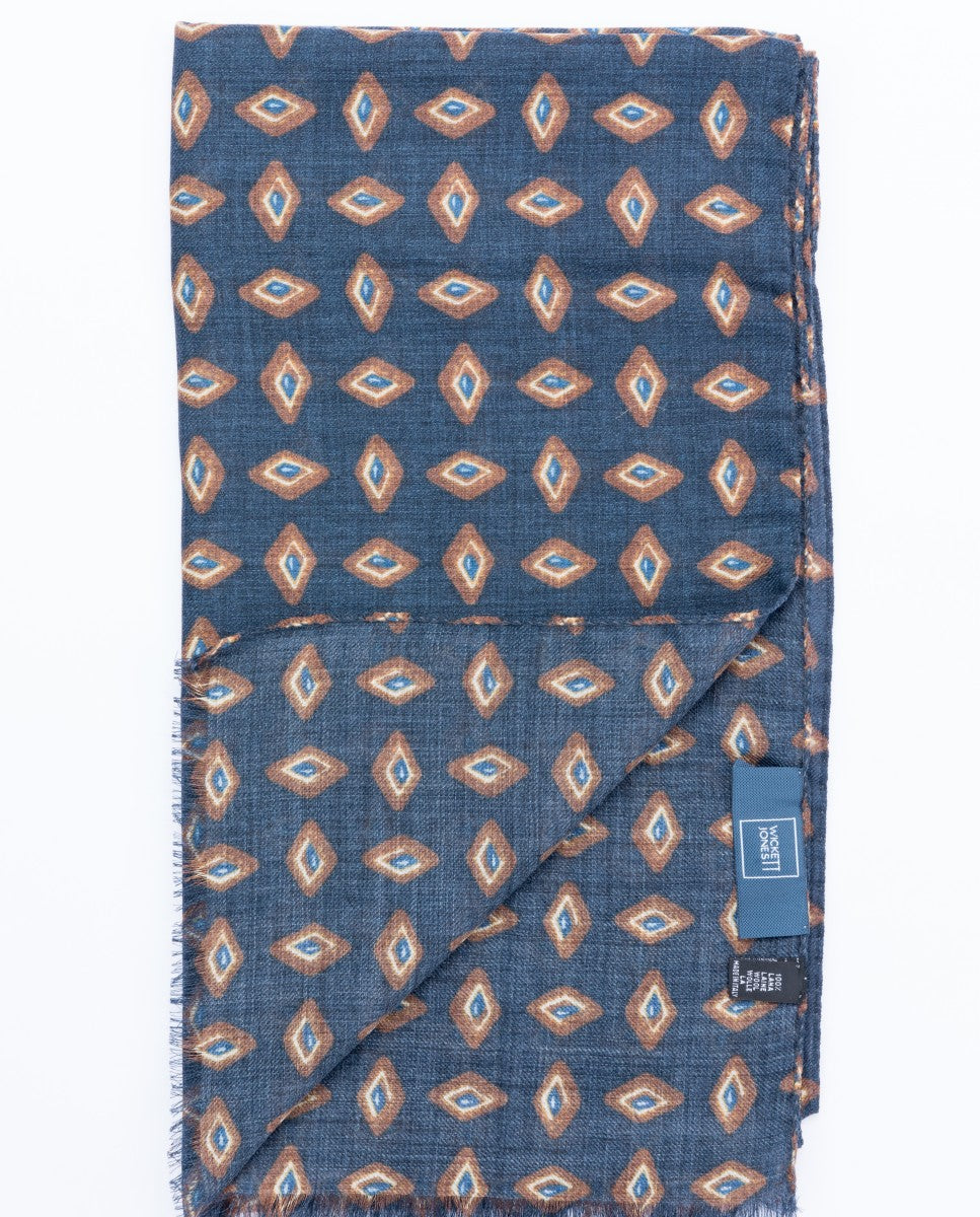 Dark Blue Scarf 100% Wool
