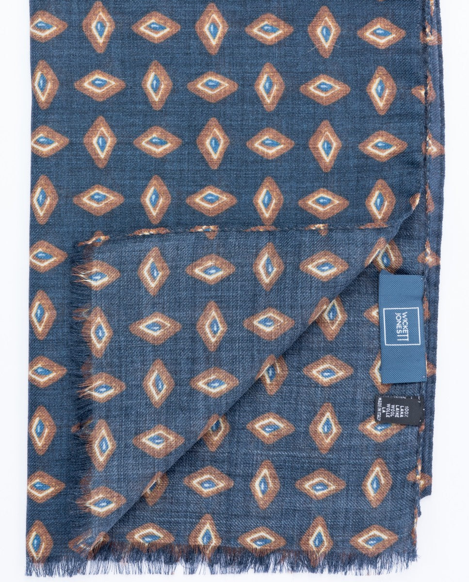 Dark Blue Scarf 100% Wool