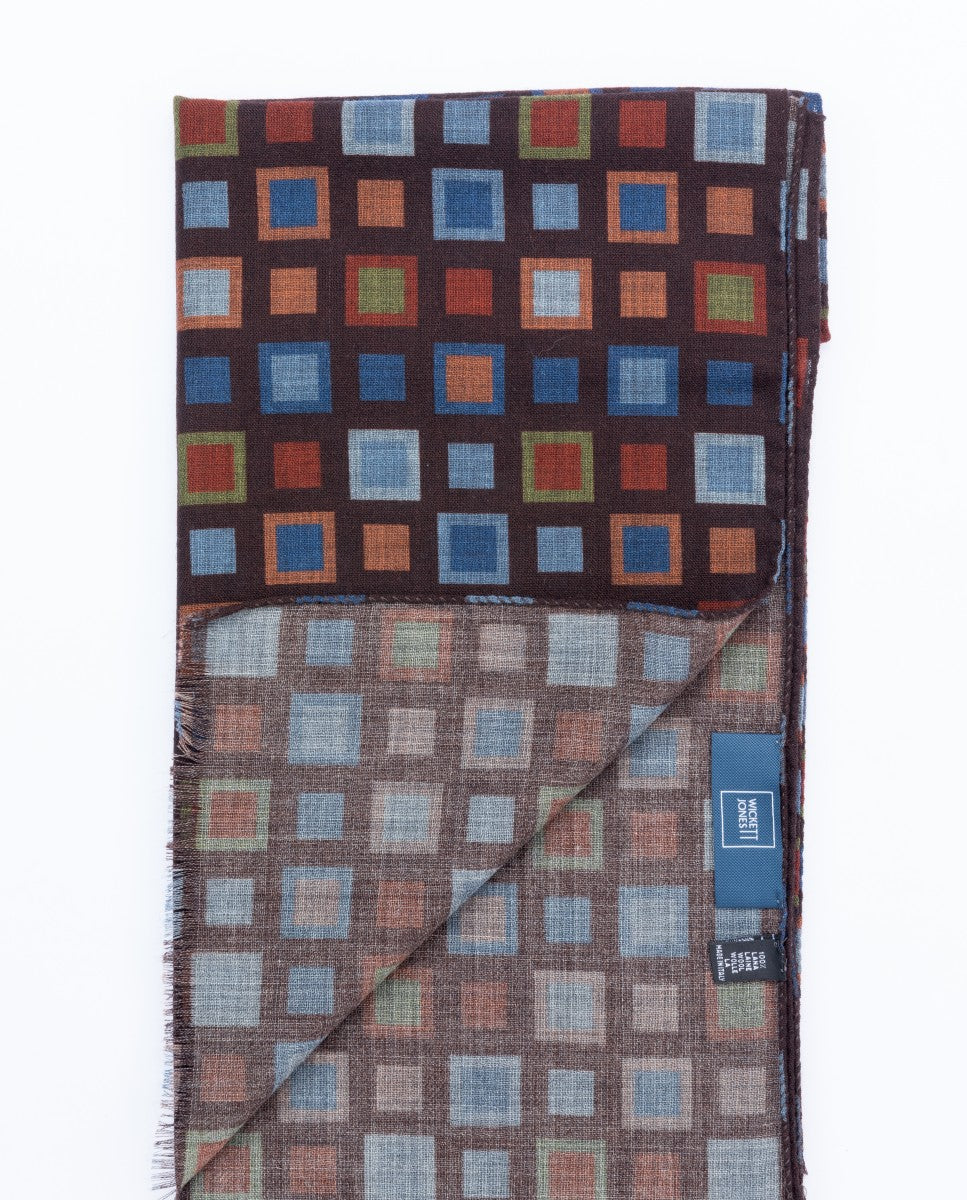 Dark Brown Scarf 100% Wool