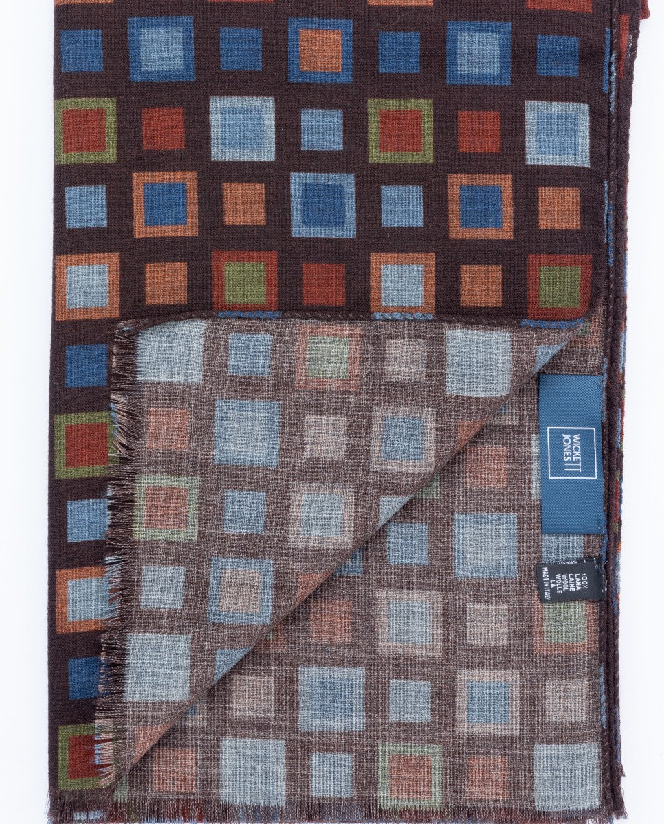 Dark Brown Scarf 100% Wool