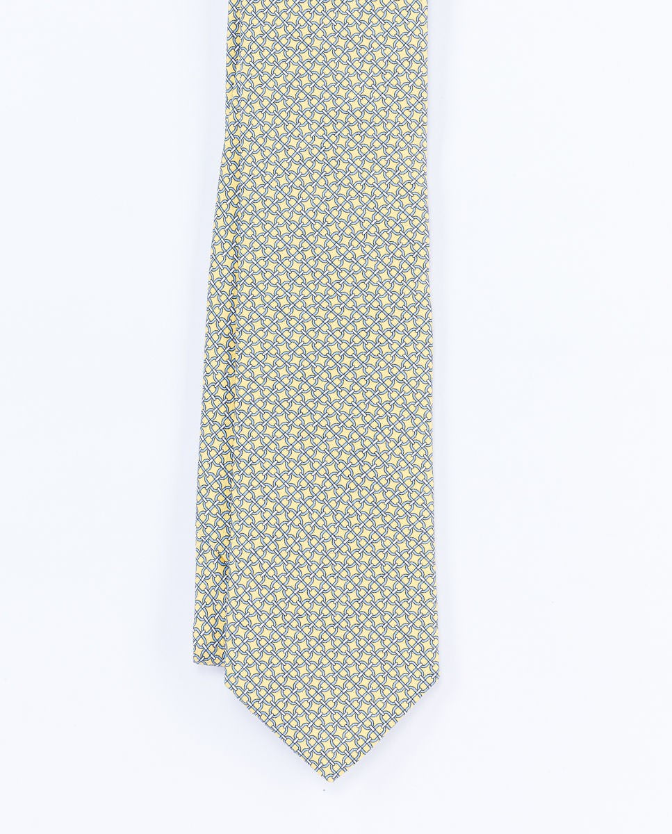 Gravata 100% Seda em Amarelo Claro