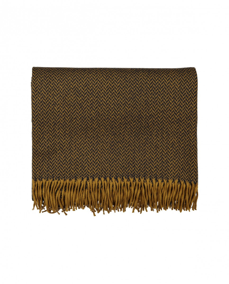 Dark Brown Blanket 100% Merino Wool