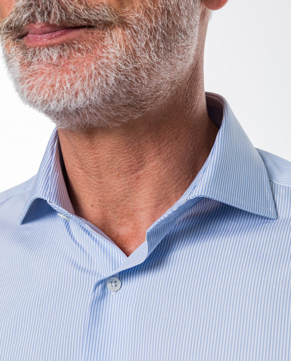 Camisa 100% Algodón en Azul Claro