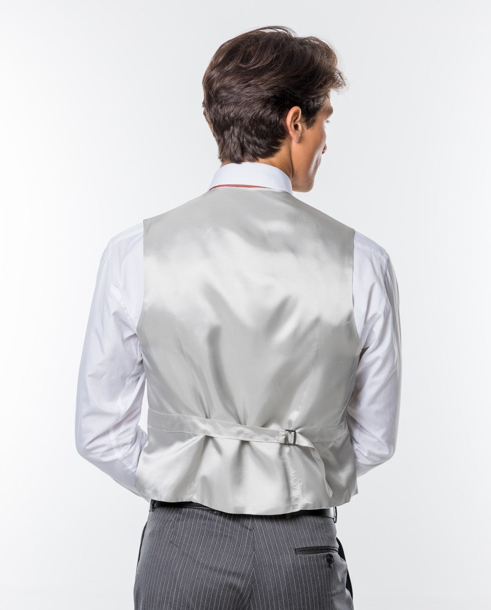 Chaleco 100% Lino en Gris Claro