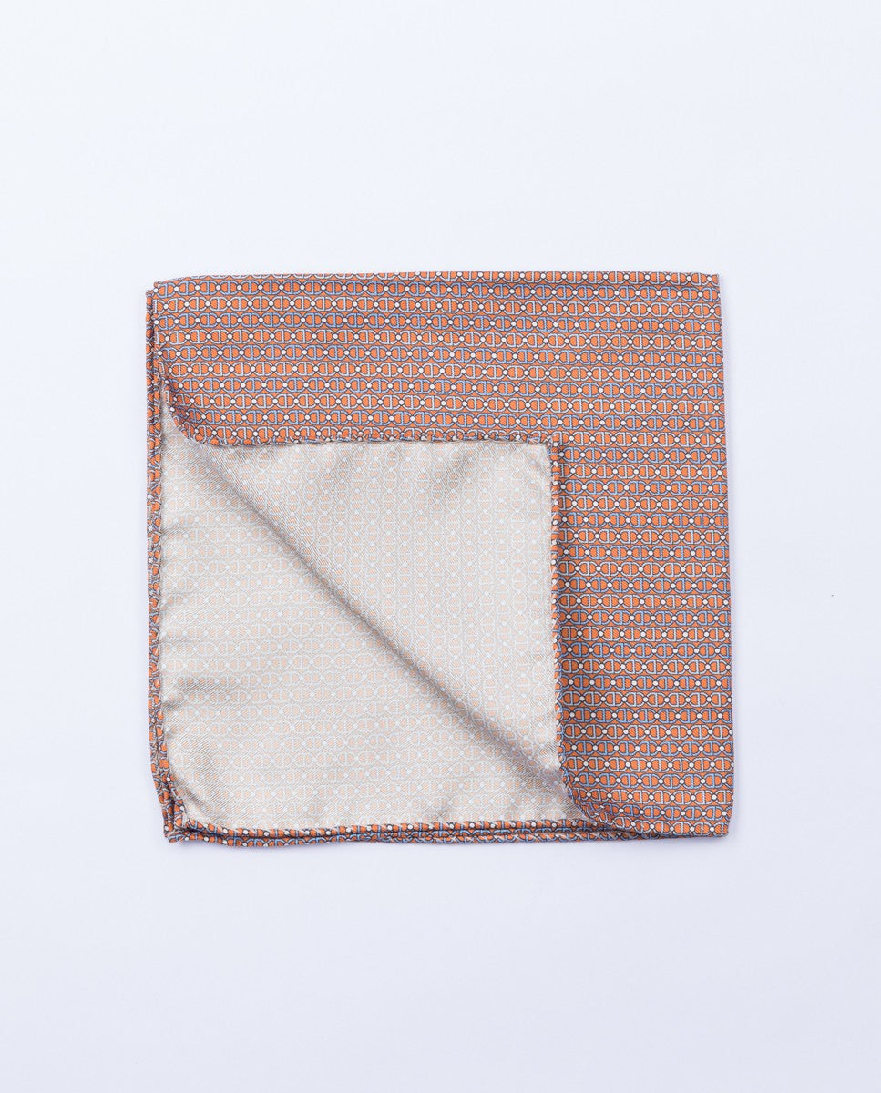 Pañuelo de bolsillo 100% Seda en Naranja Claro
