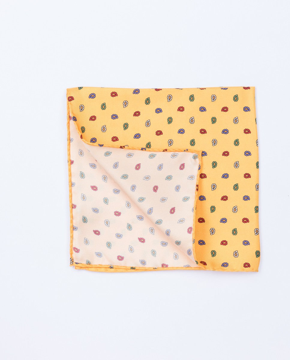 Light Yellow Pocket Squares 100% Silk