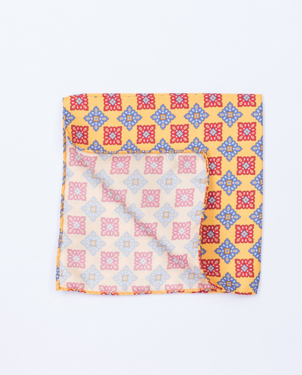 Light Yellow Pocket Squares 100% Silk