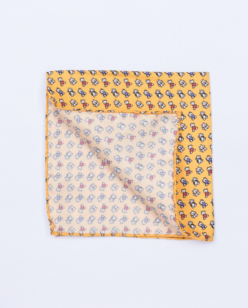 Light Yellow Pocket Squares 100% Silk