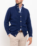 Blue Cardigan 100% Wool