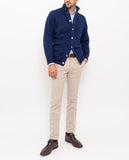 Blue Cardigan 100% Wool
