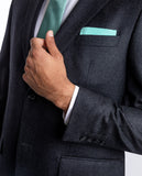 Dark Grey Suit Regular Plain 100% Flece wool
