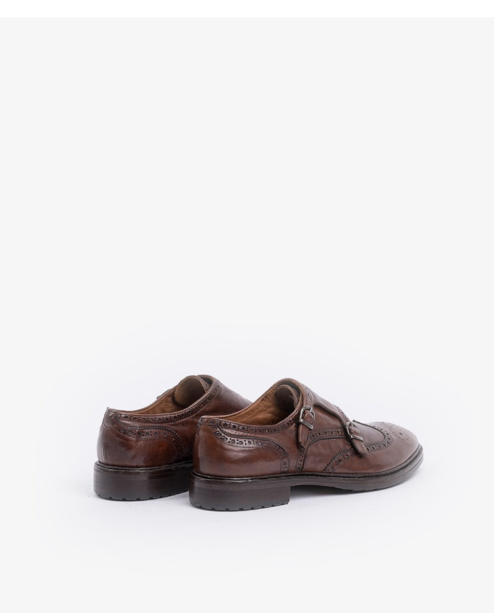 Bluchers 100% Piel en Marrón Oscuro