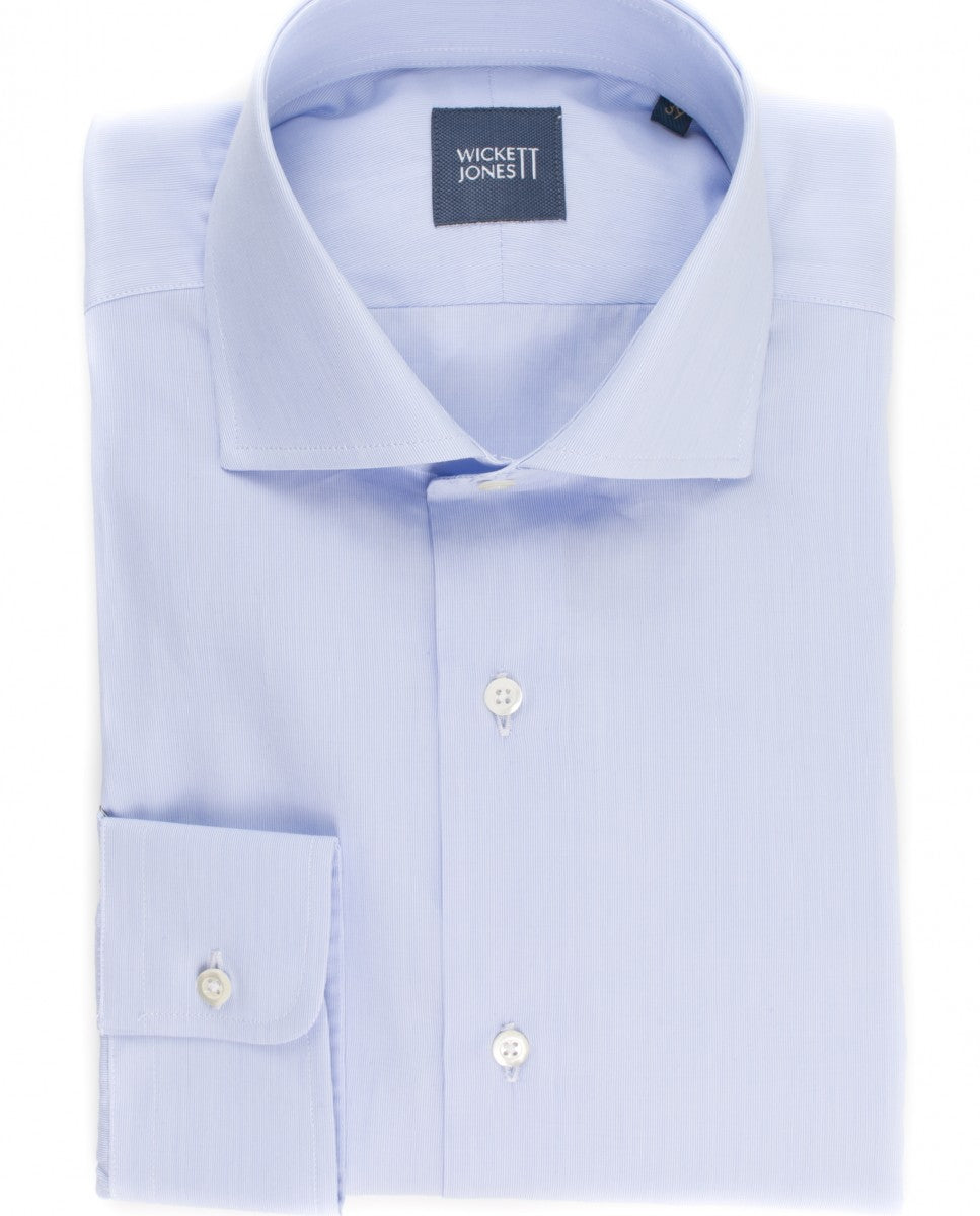 Camisa Clássica 100% Algodão em Azul Claro