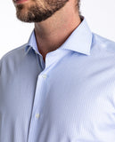 Camisa Clássica 100% Algodão em Azul Claro