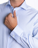 Camisa Clássica 100% Algodão em Azul Claro