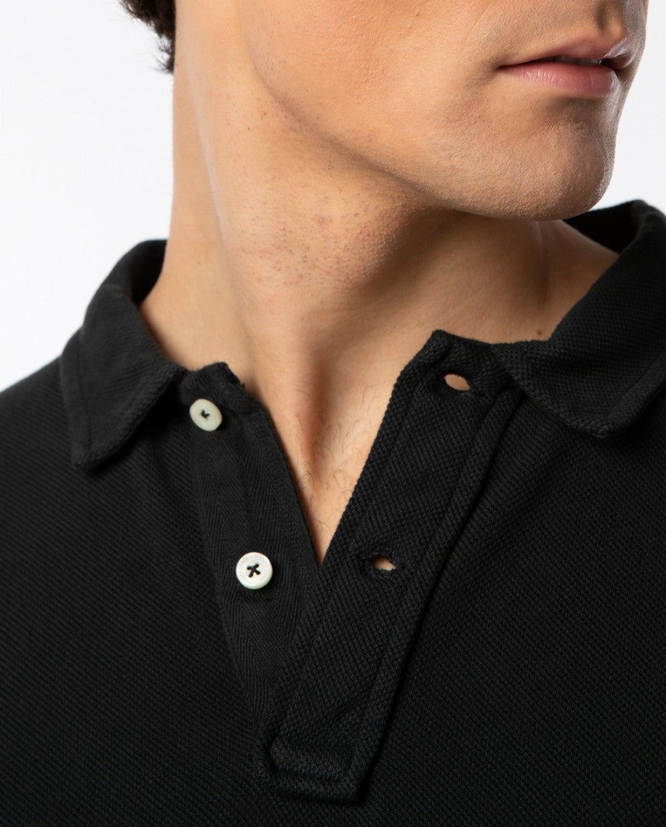 Dark Green Long Sleeve Polo 100% Cotton