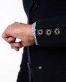 Dark Blue Cardigan 100% Merino Wool