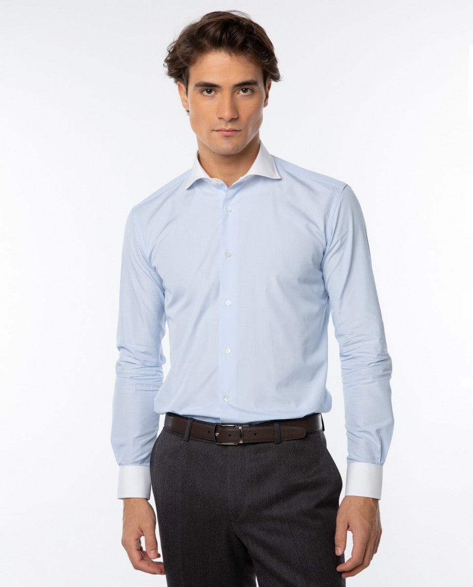 Light Blue Classic Shirt 100% Cotton