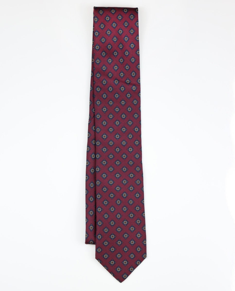 Corbata 100% Seda en Burdeos Oscuro