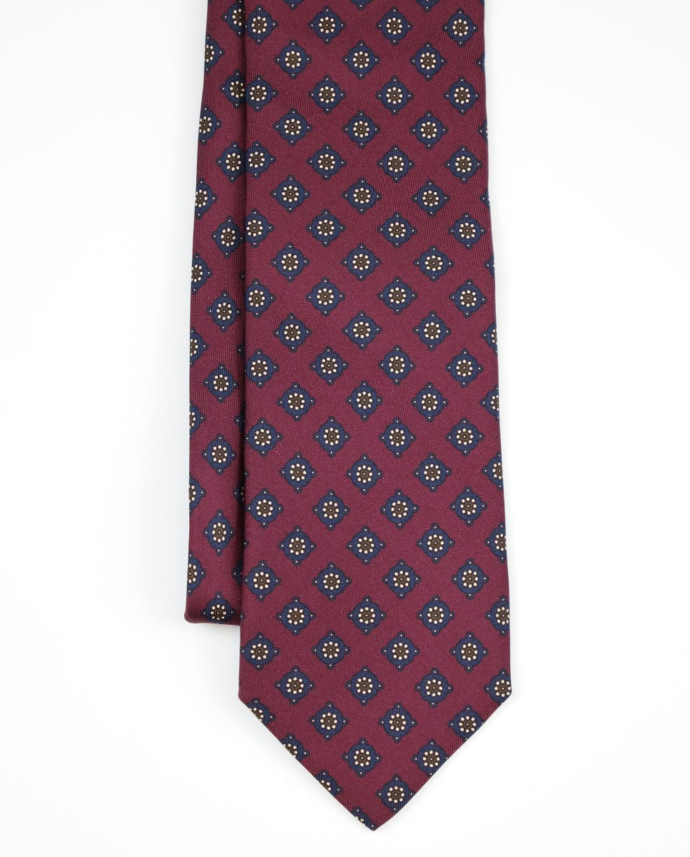 Corbata 100% Seda en Burdeos Oscuro