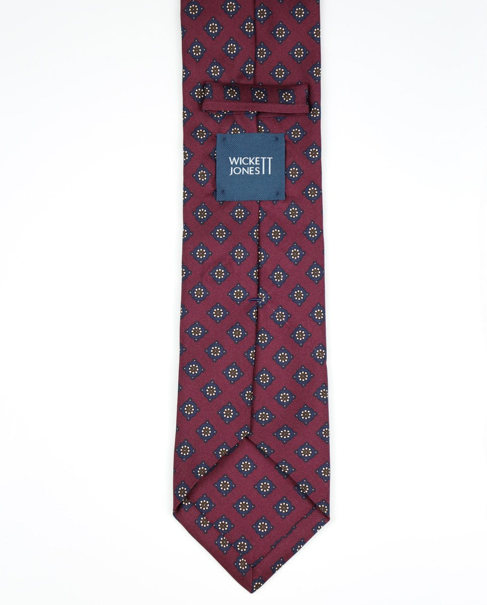 Corbata 100% Seda en Burdeos Oscuro