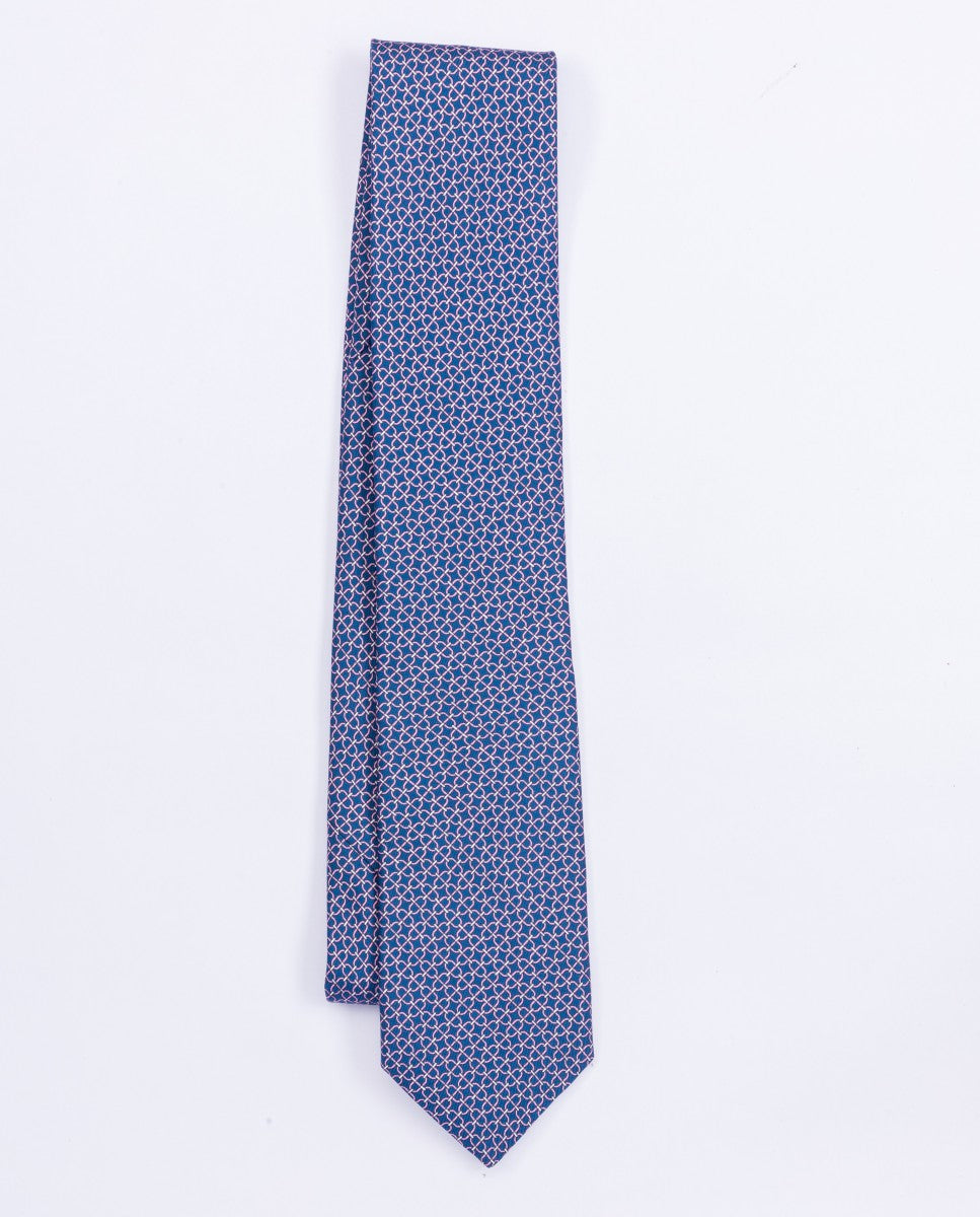 Corbata 100% Seda en Azul Oscuro