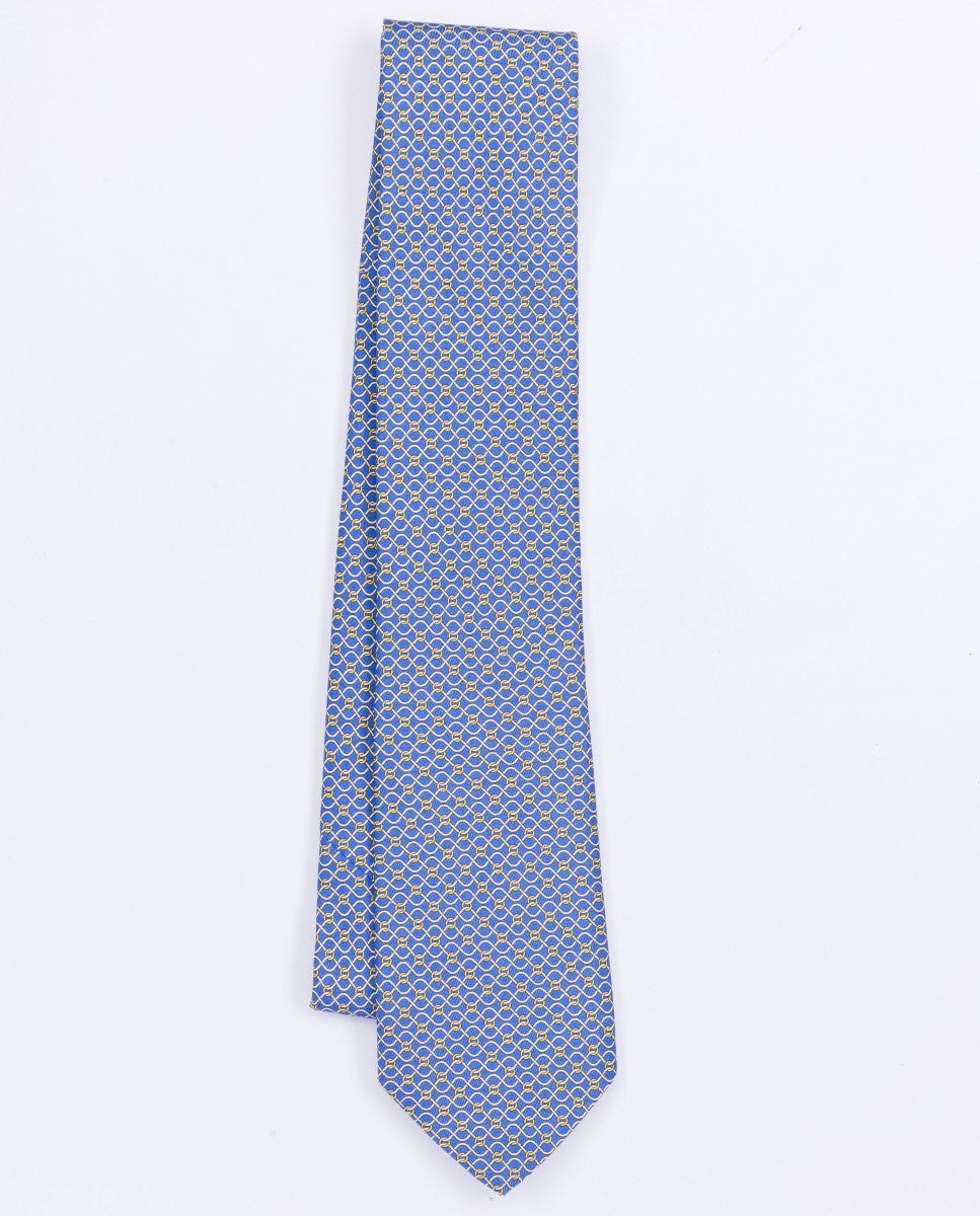 Corbata 100% Seda en Azul Oscuro