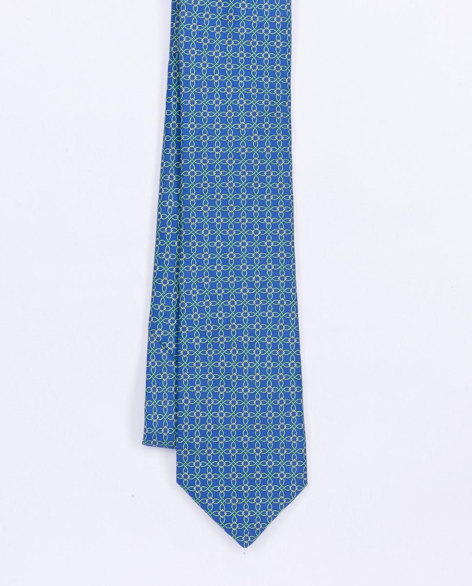 Corbata 100% Seda en Azul Oscuro