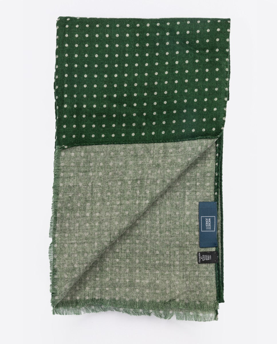 Echarpe 100% Lã em Verde Escuro
