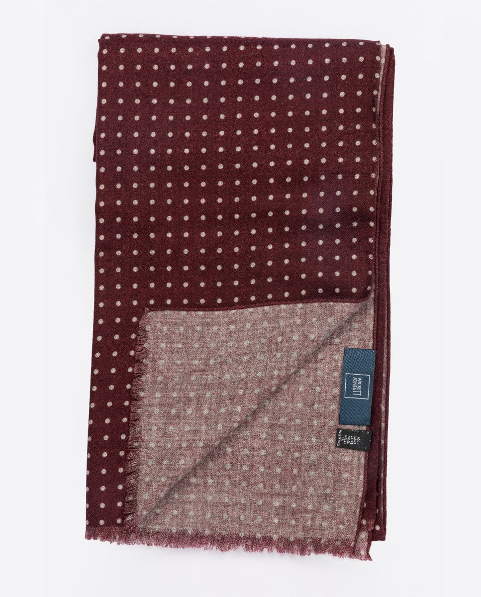Echarpe 100% Lã em Bordeaux Escuro
