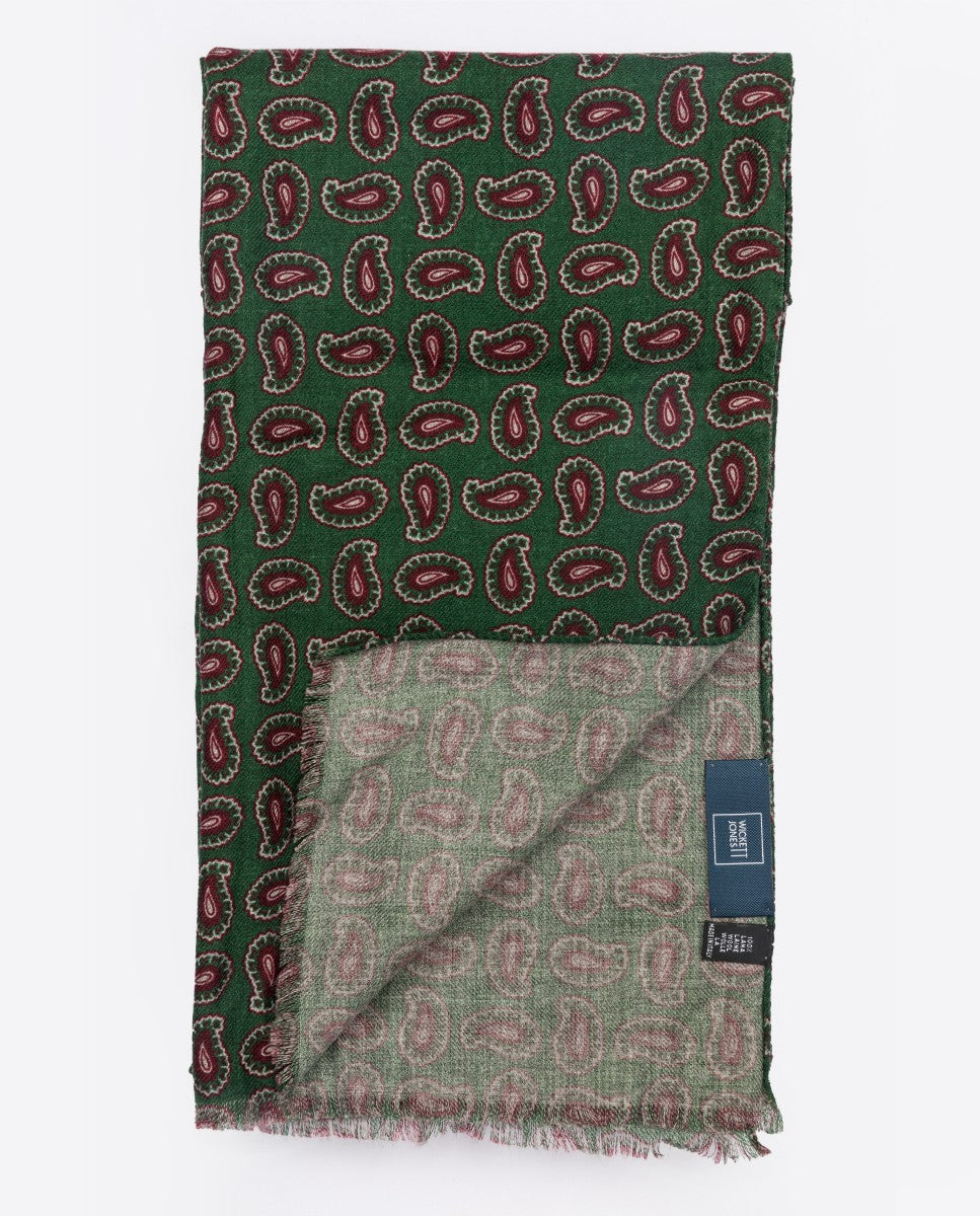 Echarpe 100% Lã em Verde Escuro