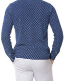 Camisa Casual 100% Algodón en Azul Oscuro