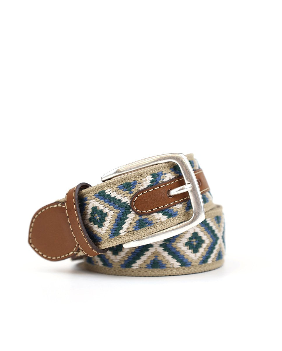 Light Beige Casual Belt 100% Cotton