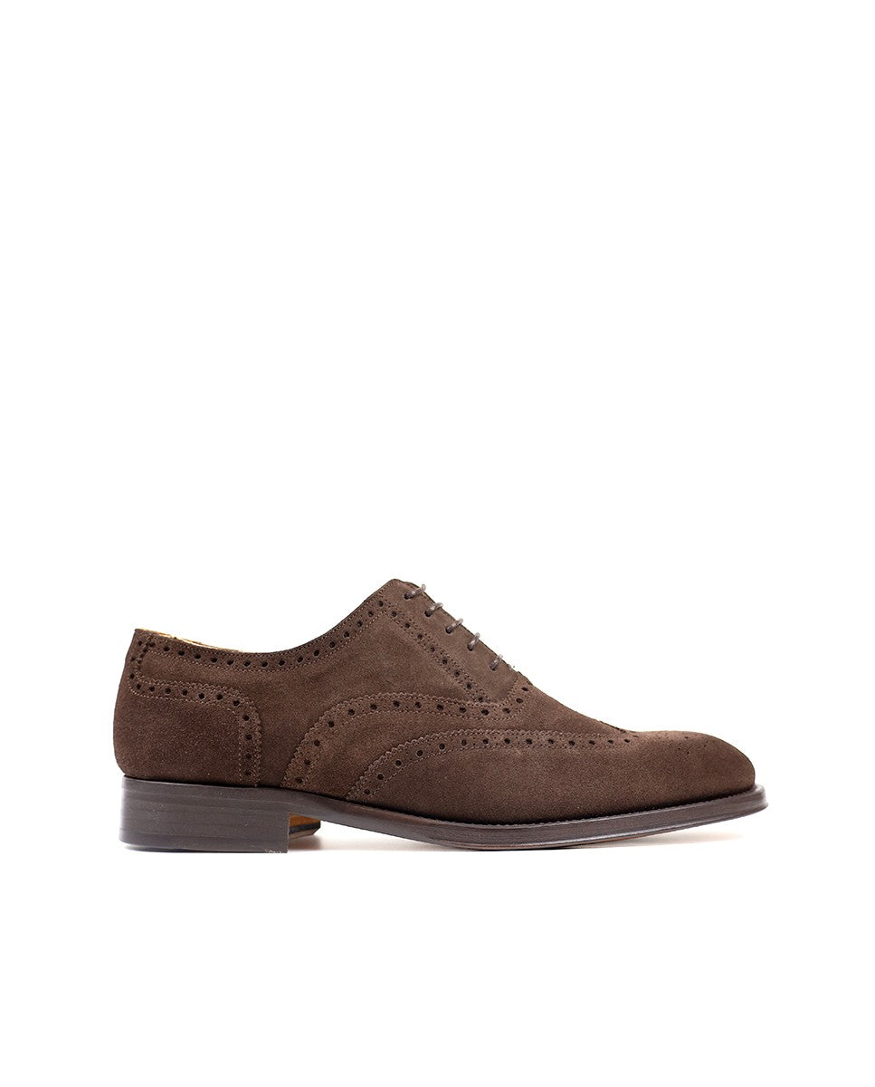 Sapatos Oxford Desportivos 100% Pele em Castanho Escuro