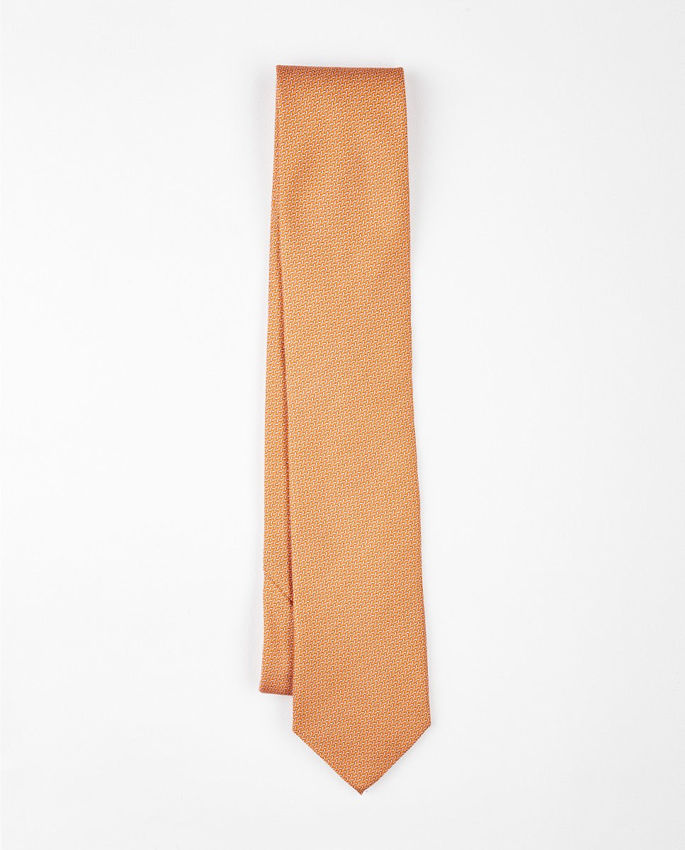 Light Orange Tie 100% Silk