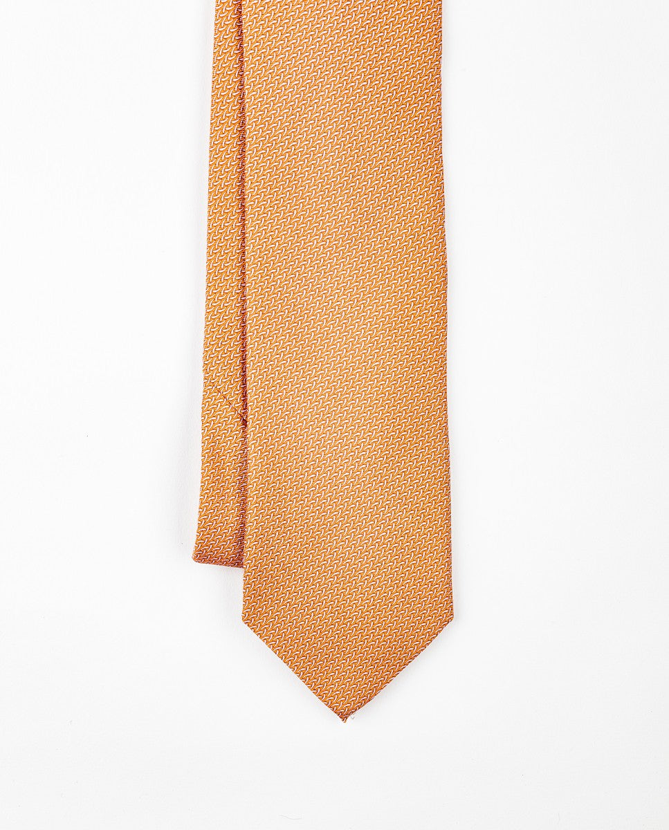 Light Orange Tie 100% Silk