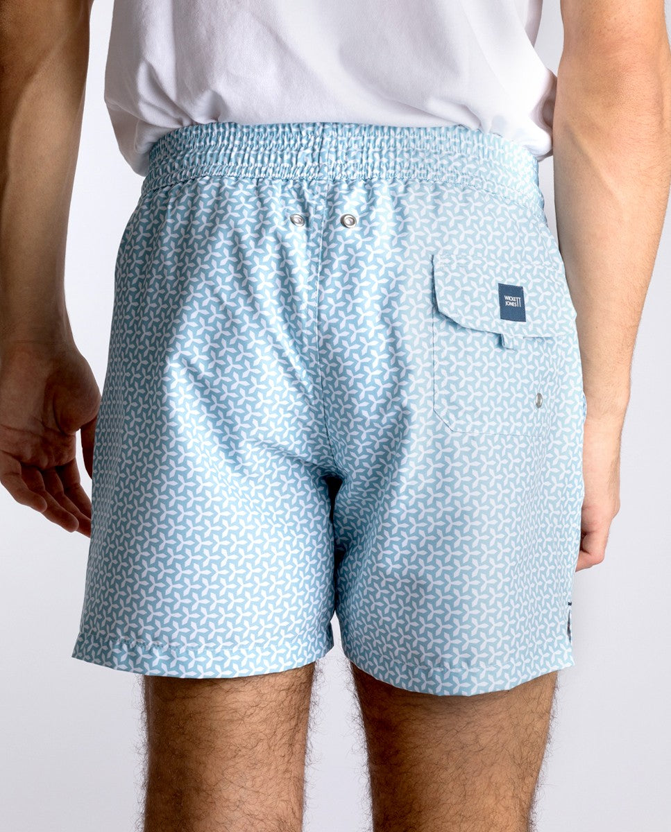 Light Blue Swim Shorts 100% Poliester