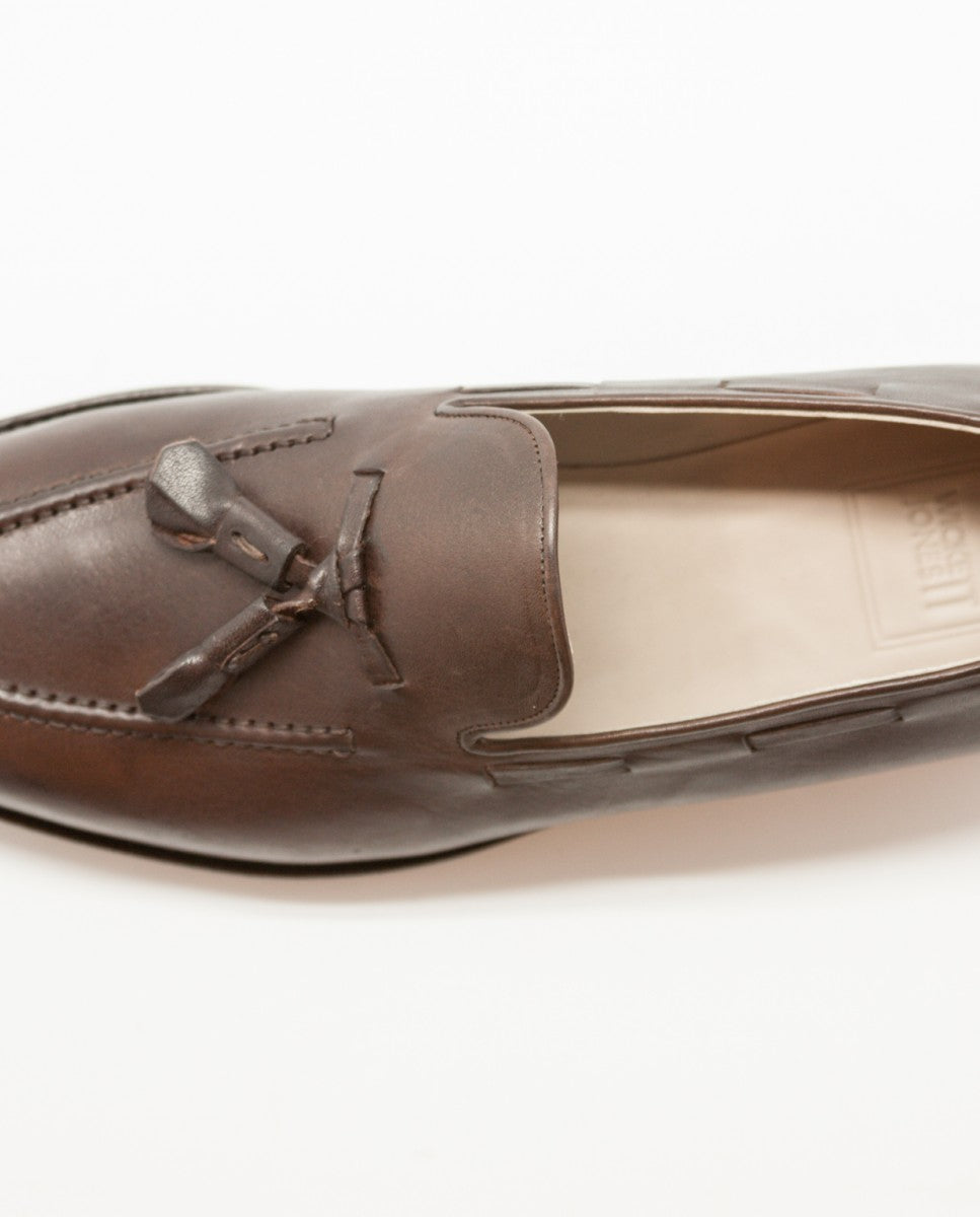Mocassins Berloques 100% Pele em Castanho