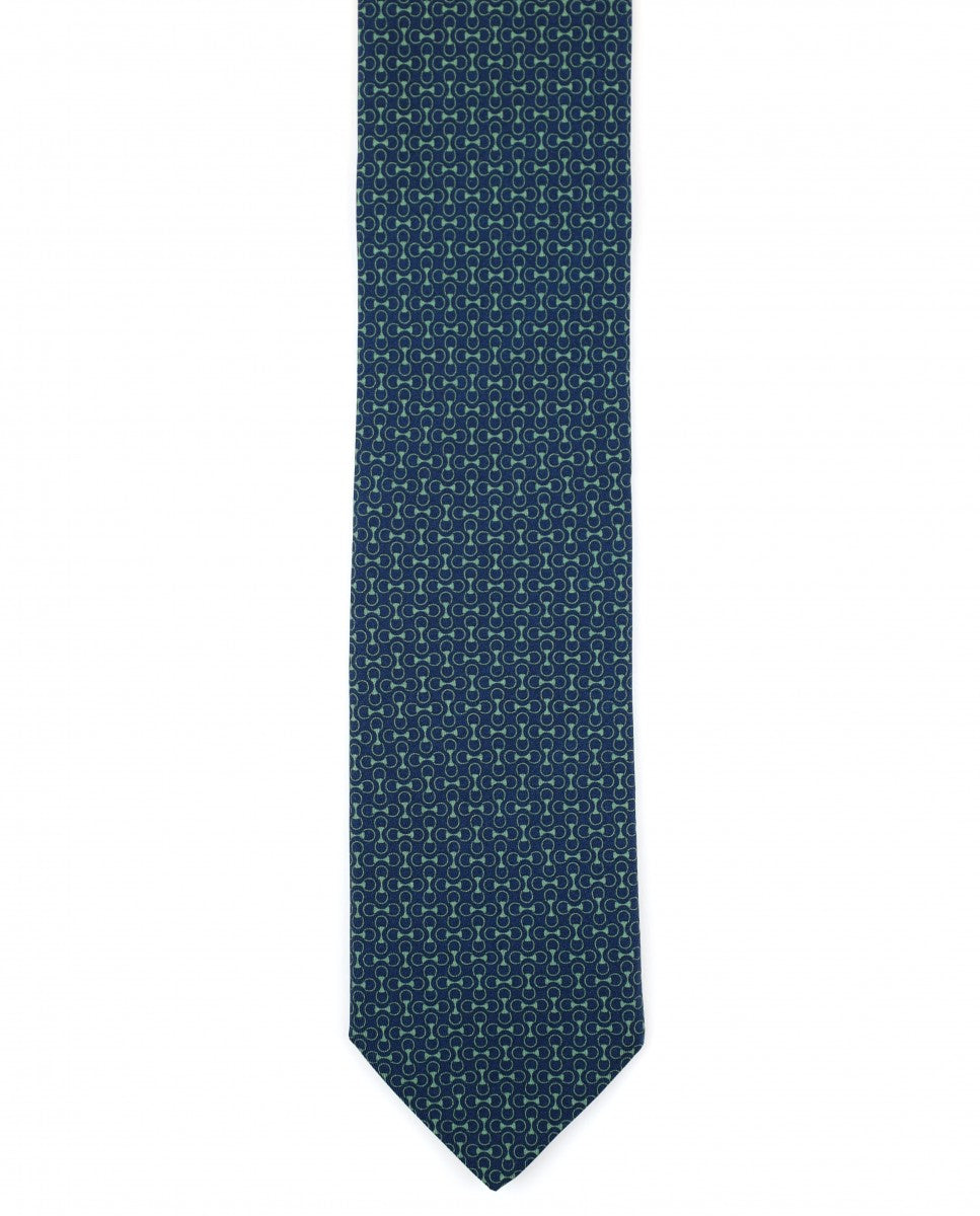 Corbata 100% Seda en Azul Oscuro