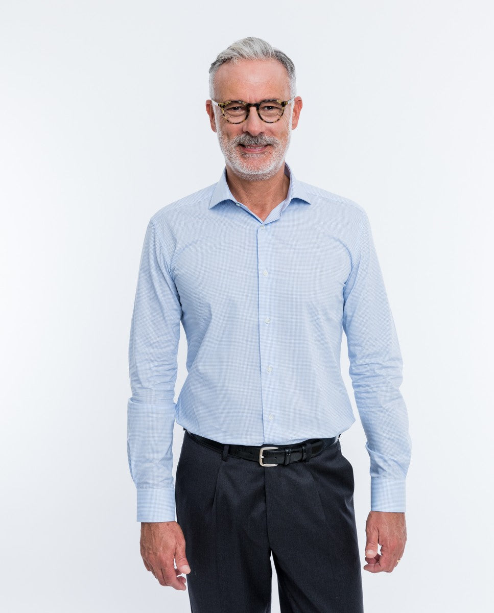 Blue Classic Shirt 100% Cotton