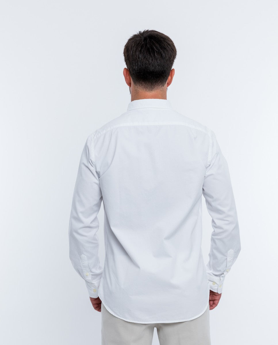 Camisa Casual 100% Algodão em Branco