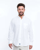 Camisa Casual 100% Algodão em Branco