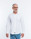 Camisa Casual 100% Algodón en Blanco