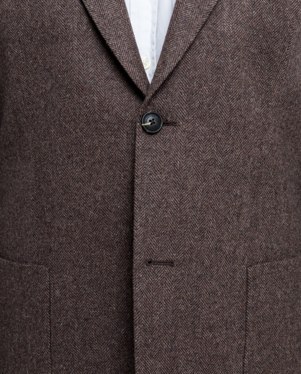 Brown Sports Jacket 100% Flece wool