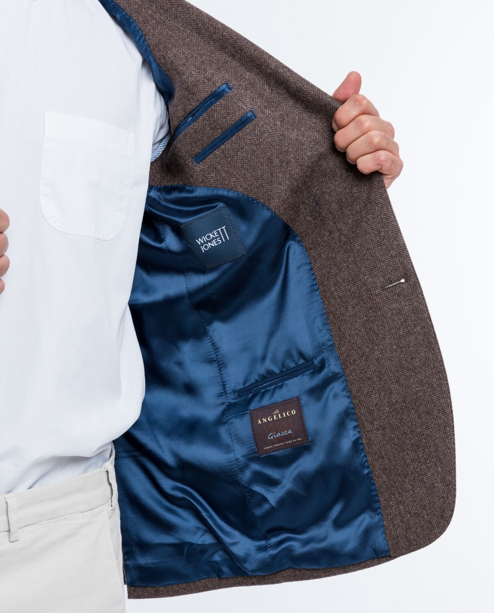 Brown Sports Jacket 100% Flece wool
